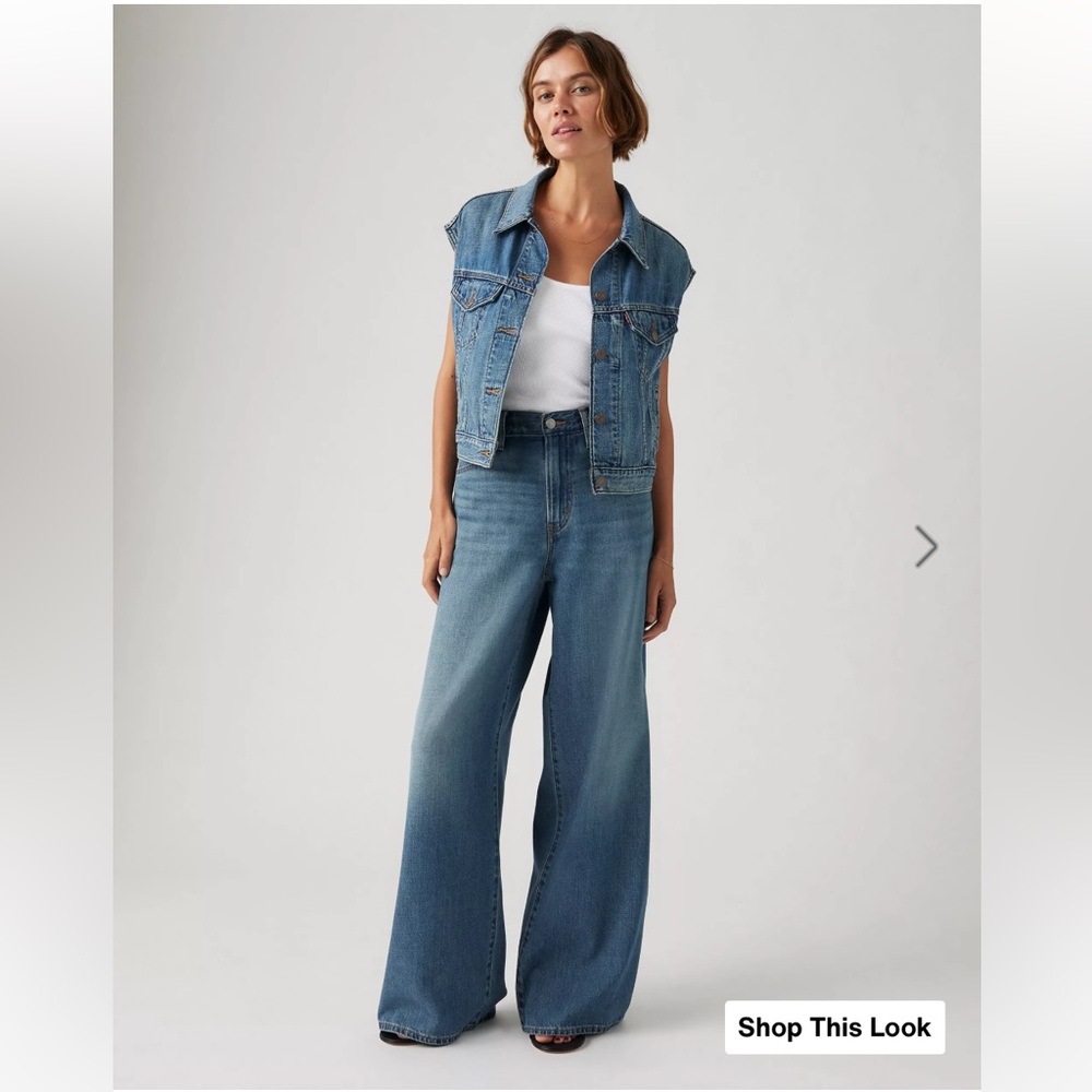 Levi's® Premium - XL BAGGY STRAIGHT LINEN+ DENIM WOMEN'S JEANS (Size: 26w x 29l)